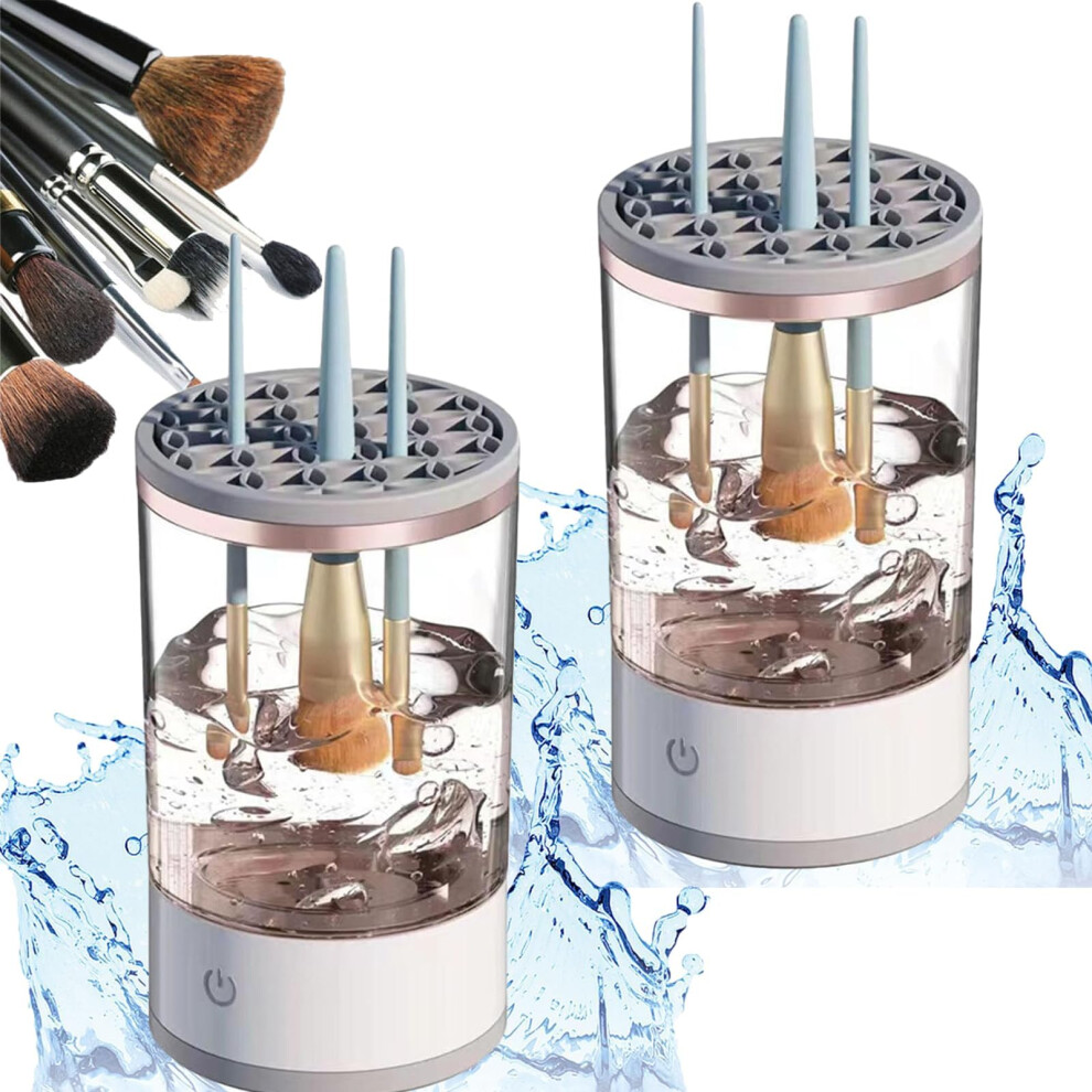 Brush Cleaner Electric Makeup Brush Cleaner 2PCS for All Cosmetic Brushes Easy Cleaning and Fast Drying