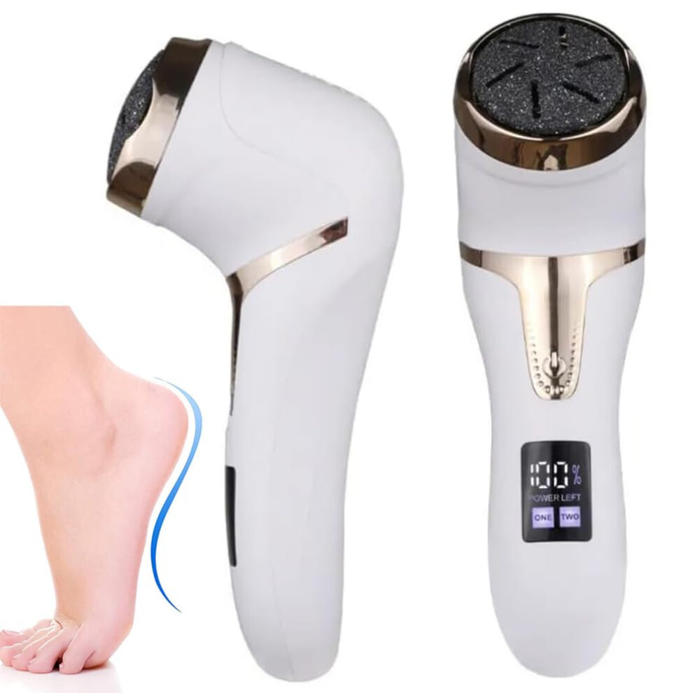 Electric Foot Grinder Dual Speed Callus Remover with Vacuum, USB Rechargeable Foot File for Cracked Dry Skin Repair