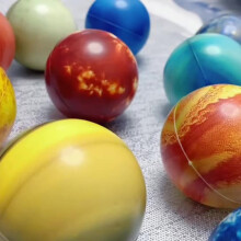 Educational 63mm Star Ball Toy with 8 Planets Bouncy Stress Balls for Kids