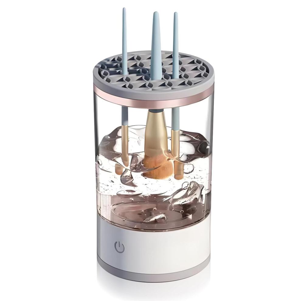 Electric Makeup Brush Cleaner Machine, Automatic Fast Cleaning Device for All Sizes, Portable Cosmetic Brush Washer