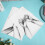 3Pcs 21x30cm Simple Abstract Drawing Hand Letter 8