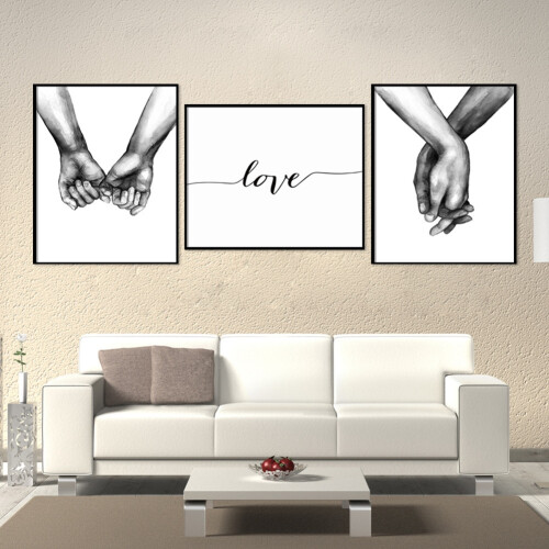 3Pcs 21x30cm Simple Abstract Drawing Hand Letter 2