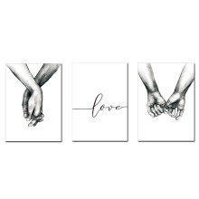 3Pcs 21x30cm Simple Abstract Drawing Hand Letter