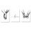 3Pcs 21x30cm Simple Abstract Drawing Hand Letter 1