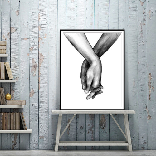 3Pcs 21x30cm Simple Abstract Drawing Hand Letter 1