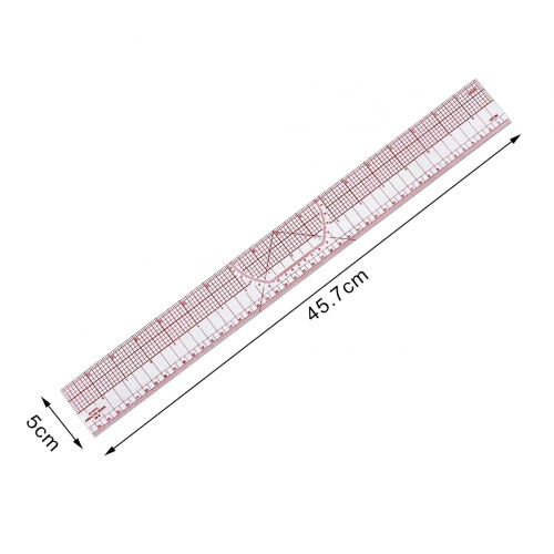 2X Clear Scale Grading Ruler Set for Sewing Patterns, 4 Pieces, 1/4 Inch Grid, Durable Plastic Construction 1