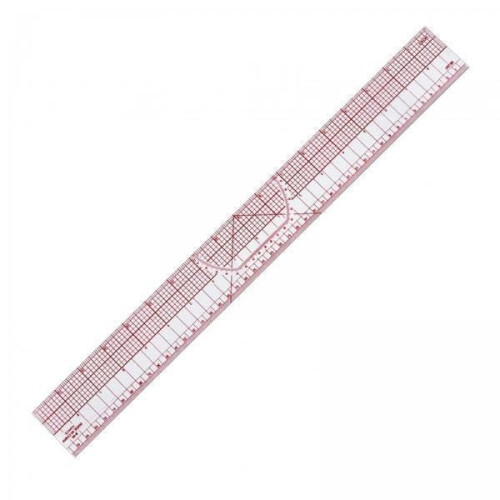 2X Clear Scale Grading Ruler Set for Sewing Patterns, 4 Pieces, 1/4 Inch Grid, Durable Plastic Construction