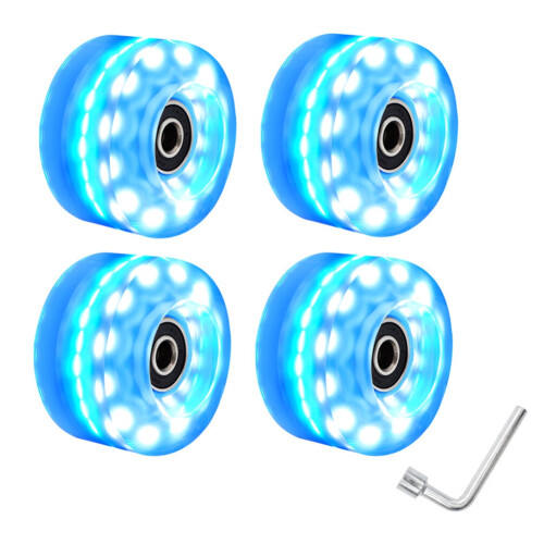 4 τροχοί Roller Skate 58mm X 32mm Φωτεινός Quad Roller Wheels Μπλε