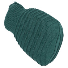 Botella de agua caliente de silicona 550ml 16x10cm verde tejido