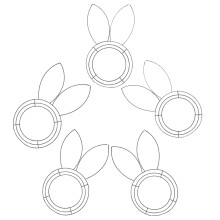 Metal Frame Linear Easter Flower Garden Tinsel Easter DIY Craft