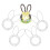 Metal Frame Linear Easter Flower Garden Tinsel Easter DIY Craft 2