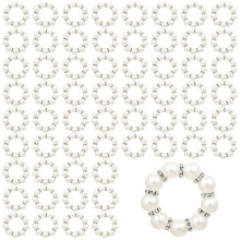 Pearl Napkin Rings Imitation Pearl Beaded Rhinestone Napkin Ring