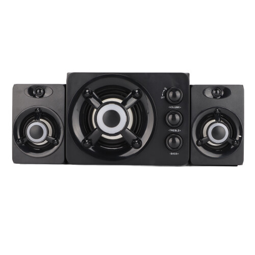 Altoparlante USB per PC 2.1 con LED RGB Nero 1