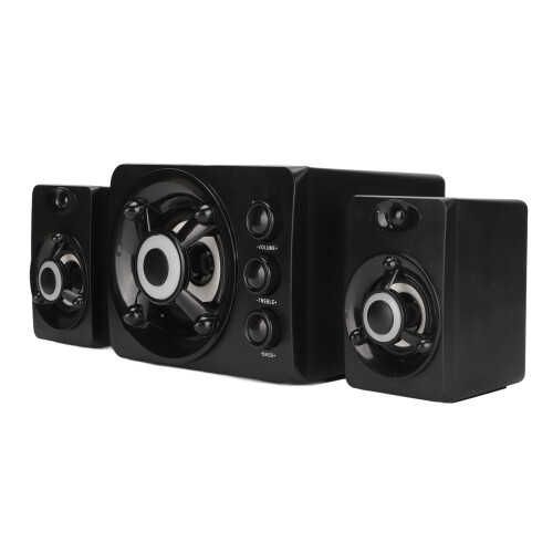 Altoparlante USB per PC 2.1 con LED RGB Nero