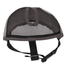 Einstellbare Bulldog-Maske, Biss- und Bellhalsband, Augen geschlossen, Trainings-Hundemundschutz, Hundemeshmaske für Bulldoggen, Mops, Chih