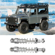 2 Paar Aluminiumlegierung Stoßdämpfer 60mm RC-Car Modifikationsteile für WPL C14 C24 MN D90 99S Modelle Silber