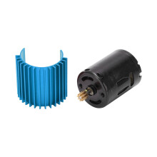 2-Gang-Getriebe 370 Metallgetriebemotor mit Kühler für WPL ferngesteuertes Auto - Upgrade-Teile Zubehör Blau