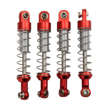 2 Paare Aluminiumlegierungsstoßdämpfer 60 mm RC-Auto-Modifikationsteile für WPL C14 C24 MN D90 99S Modelle Rot