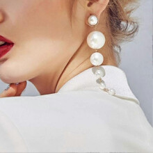 women earrings pearls long dangle ear cuff stud earrings eardrop jewelry gift