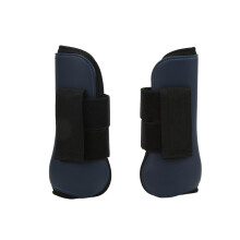 2 Stück PU Pferdehufe-Schutzstiefel, elastische Pferdehufschutzschuhe mit Polster-Inneneinlage, passend für Reitturniere, Marineblau, vorne