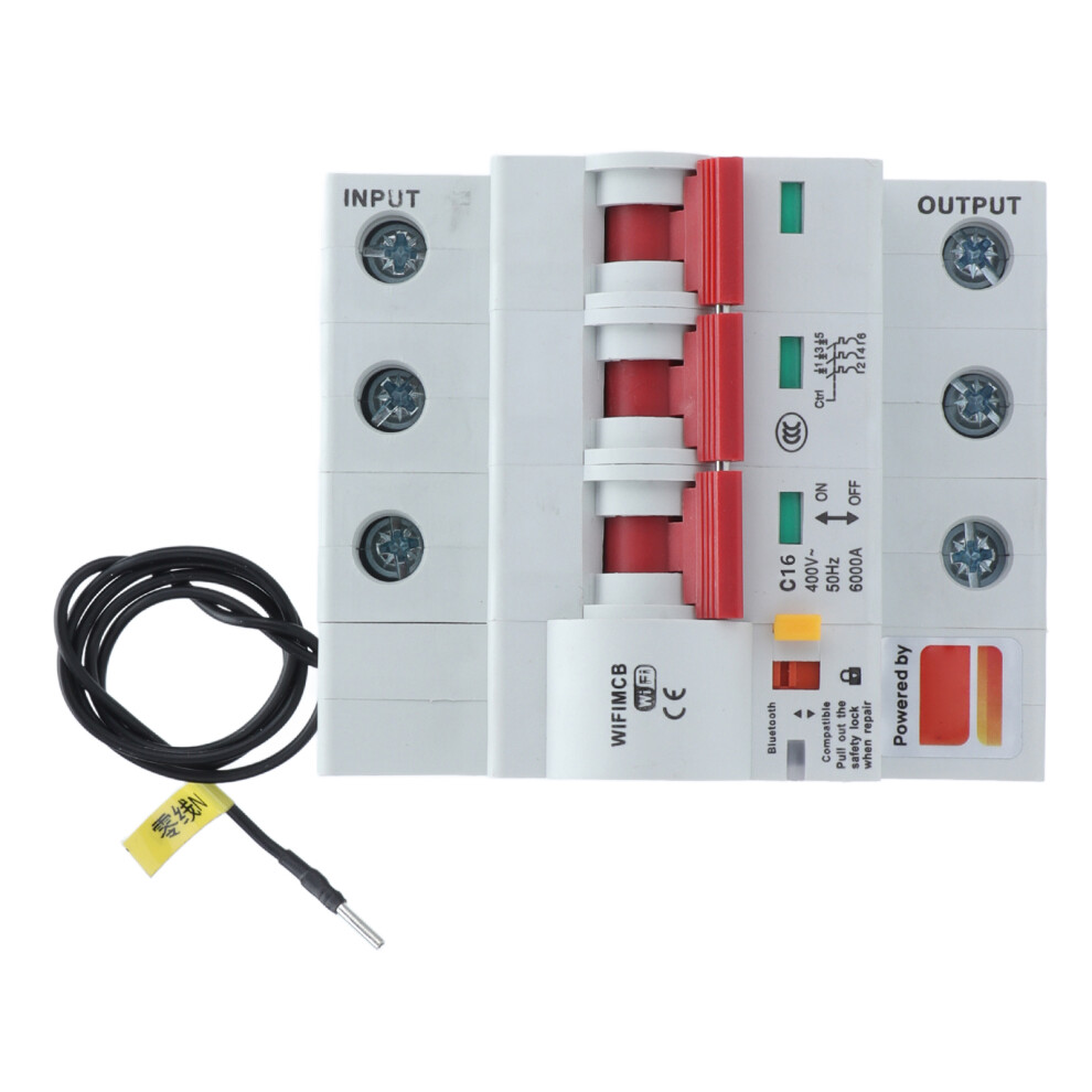 3P Intelligenter Schutzschalter Wifi Bluetooth Fernbedienung Leitungsschutzschalter Ac 400V 16A-image