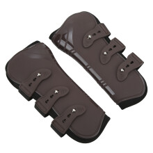 2 pièces de bottes de protection pour les pattes avant du cheval, en PU néoprène, marron, taille M