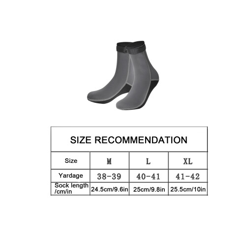 Calzini da immersione neri 100 g XL 25,5 cm neoprene 1