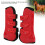 2pcs Red Horse Front Tendon Boots, Adjustable Training & Racing Leg Support 7