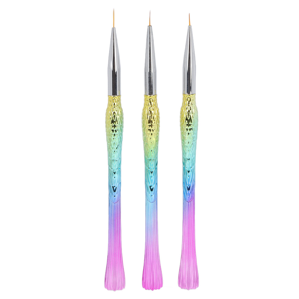3pcs Nail Art Liner Brushes Professional Nail Gel
