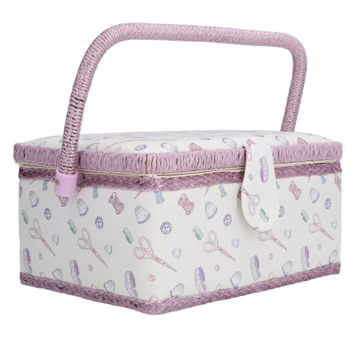 Cestino da cucito viola TypeA 1 pezzo 24  17,5  12,5 cm 1