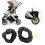2Pcs Stroller Wheel Cover Oxford Cloth Dustproof 15