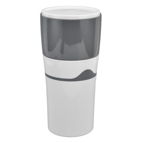 Cafetera de goteo de 450ml gris/blanco 18x8.6cm
