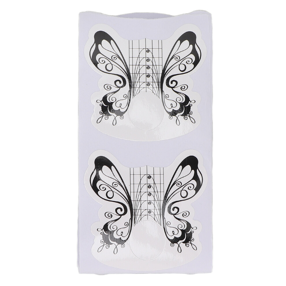 100 Pcs Nail Forms Horseshoe Shaped Butterfly