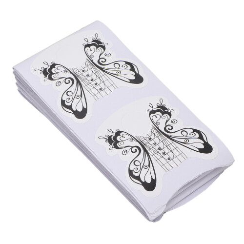 100 Pcs Nail Forms Horseshoe Shaped Butterfly 1
