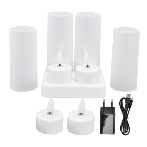 Vela LED recargable 200mAh 4x5cm Amarillo UE 1