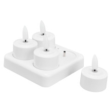 100-240V spina EU Base per candela LED 4x5cm 200mAh giallo