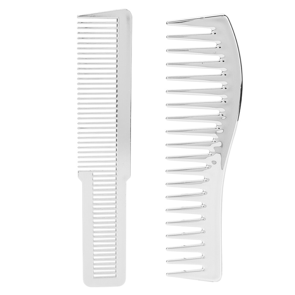 Unisex 2Pcs Hair Comb Set Wide Teeth Fine Teeth Hair