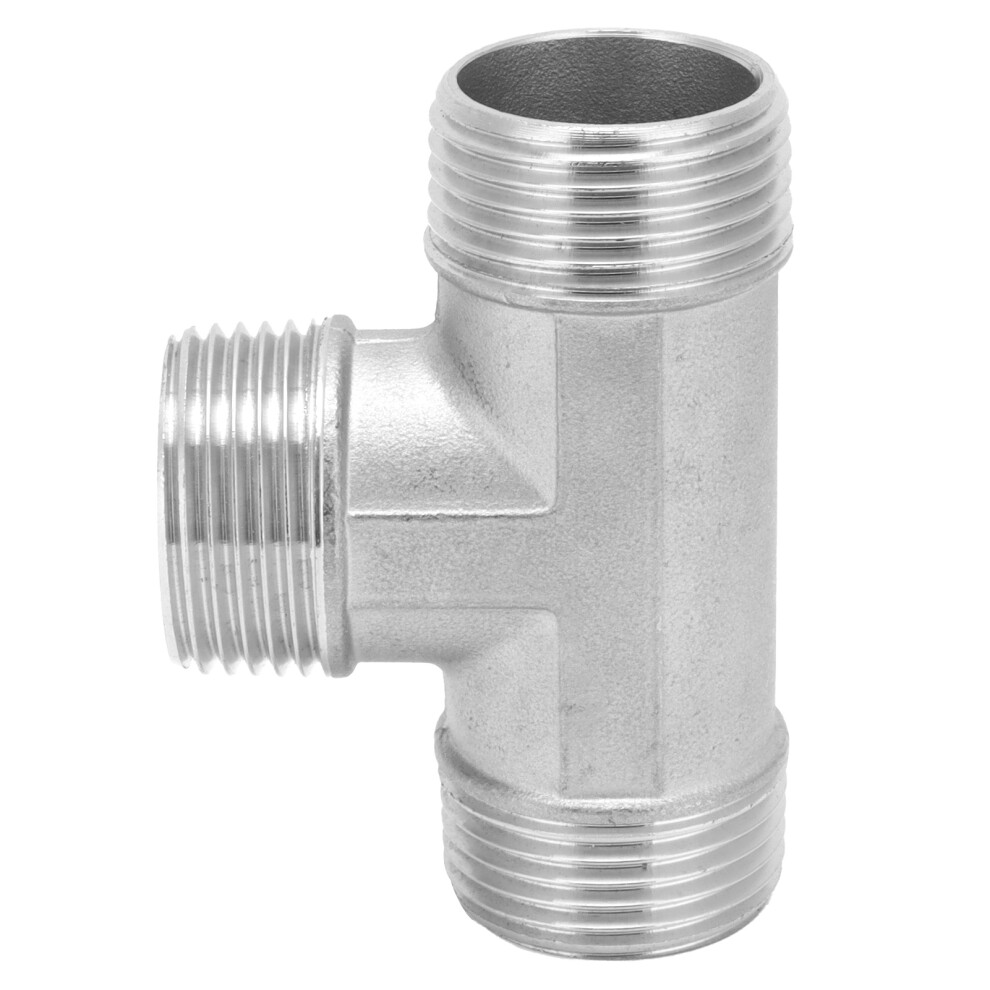 T Shaped Connector G1in Male Thread Stainless 9387669359047