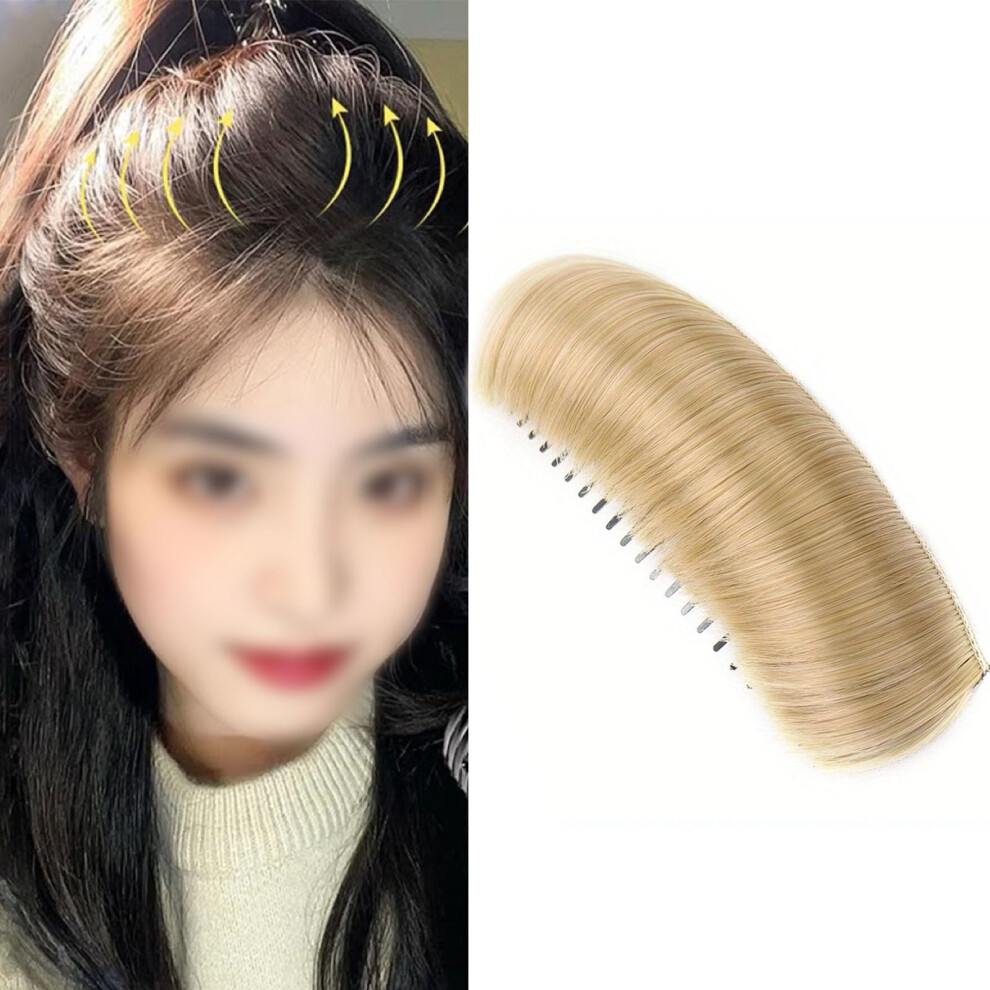 Increased Hair Pad Invisible False Hair Clip for Volume Boost Soft Hair Bun Styling Tool 5 In Platinum Color