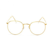 Vintage Women Big Round Metal Frame Clear Lens Eyeglasses Retro Glasses Gift