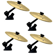 4PCS Car Crash Cymbal Set, Mini Drum Air Vent Cymbals for Fun Driving, Gold Color, Compatible with All Vehicle Types