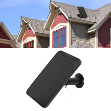 Wetterfeste tragbare Solar-Expansionspaneel-Solargerät mit verstellbarem Halter für Sicherheitskameras, 4W, 6V, Schwarz