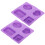 2Pcs Silicone Soap Mold 4Grids DIY HandMade 3