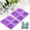 2Pcs Silicone Soap Mold 4Grids DIY HandMade 10