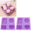 2Pcs Silicone Soap Mold 4Grids DIY HandMade 9