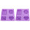 2Pcs Silicone Soap Mold 4Grids DIY HandMade 1