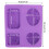 2Pcs Silicone Soap Mold 4Grids DIY HandMade 13