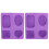 2Pcs Silicone Soap Mold 4Grids DIY HandMade 4