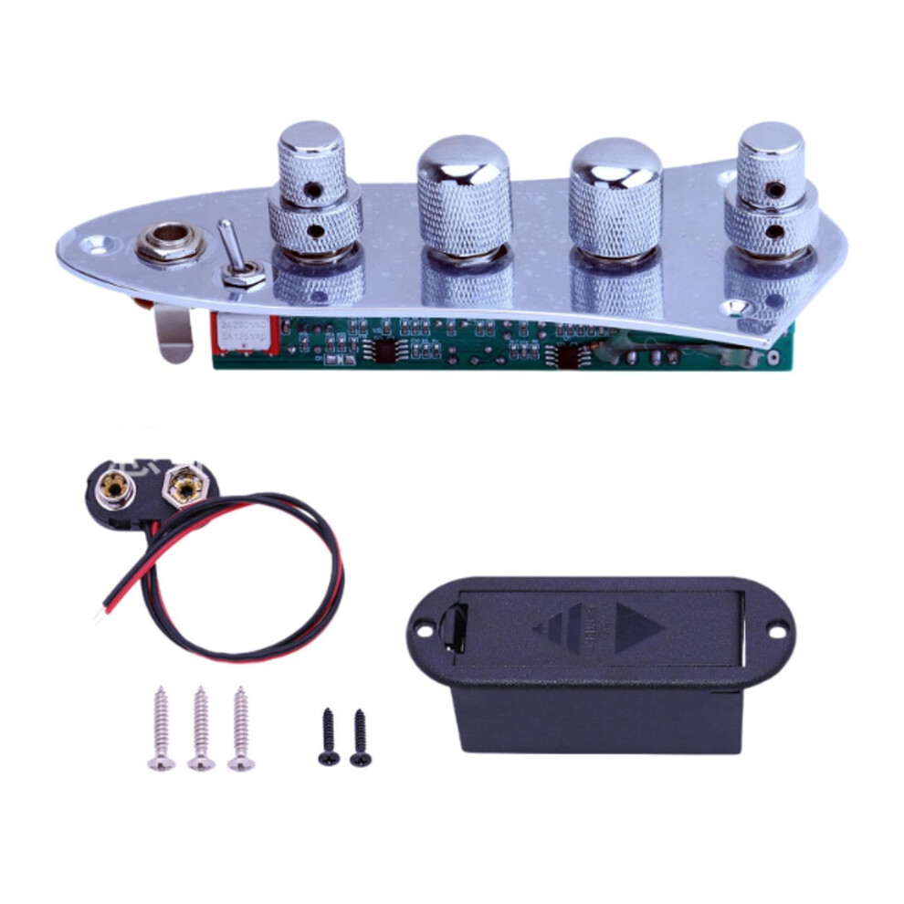 Loaded Bass Control Board With Wiring Harness, Fully Assembled Iron Control Circuit For Electric Bass Guitar Players 6493810730139