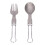 Portable Titanium Foldable Camping Cutlery Set with Carabiner 13